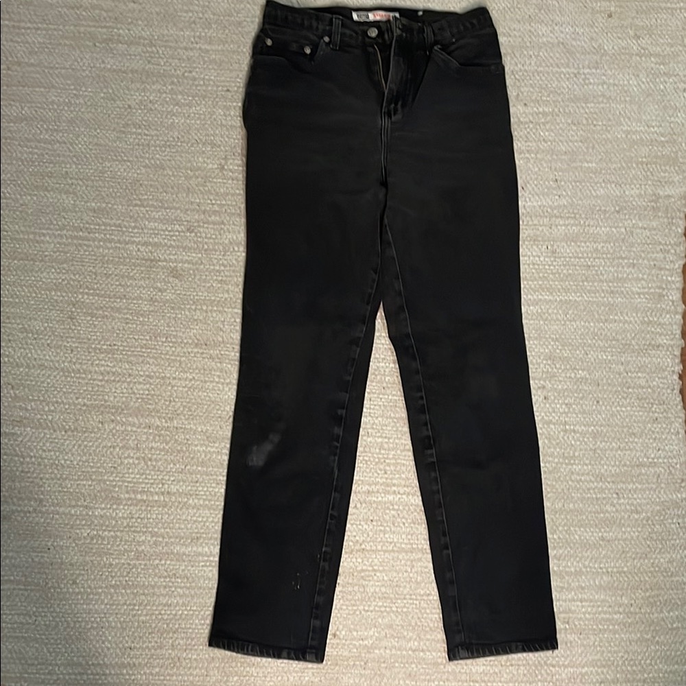 Faded Glory Black Straight Leg Jeans